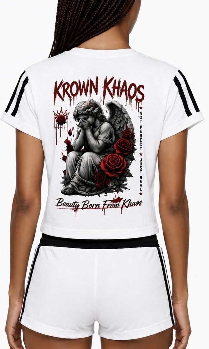 Krown Khaos Born from Khaos crop tee