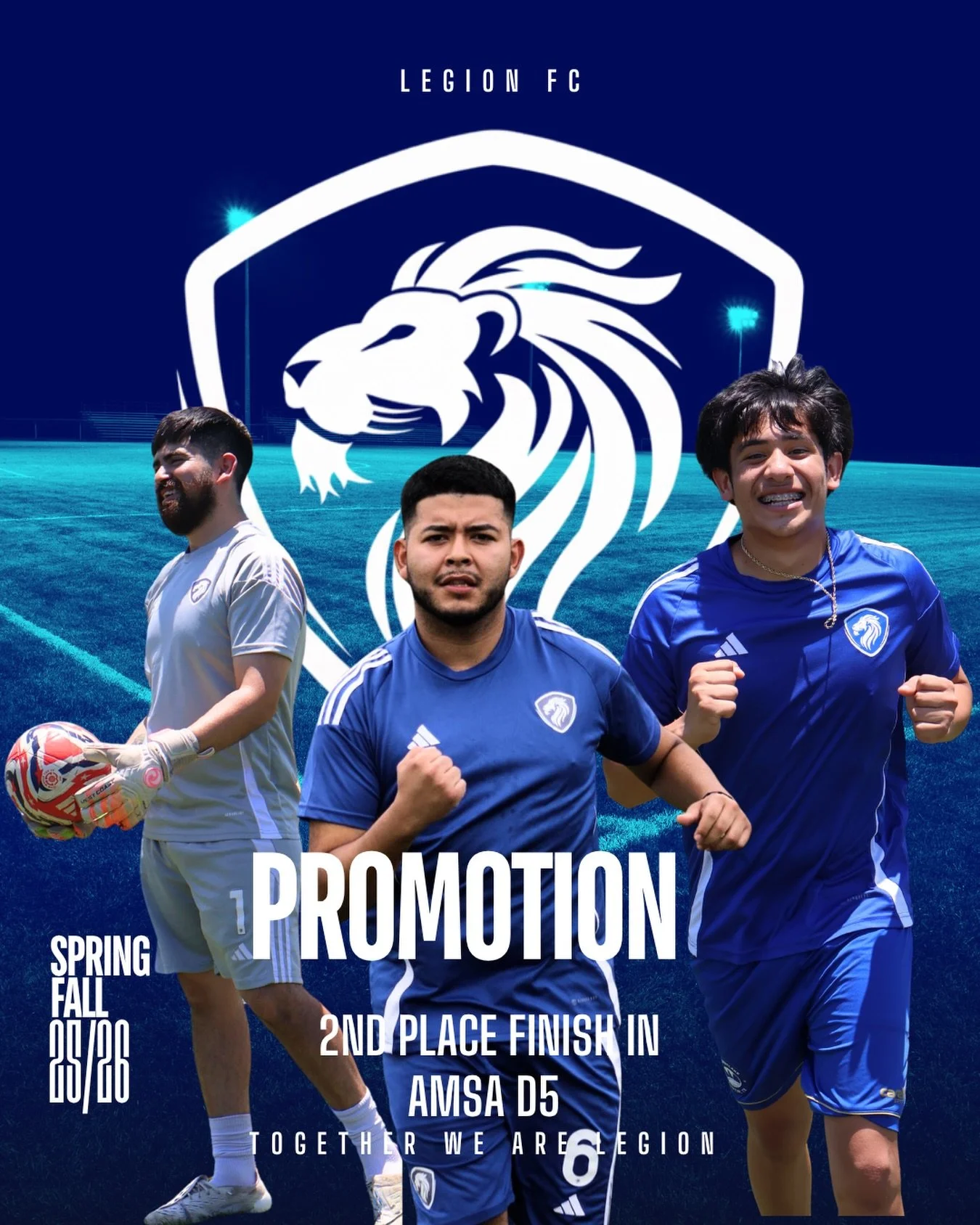 Extremadamente felices de poder anunciar que oficialmente Legi&oacute;n Fc ah subido de categor&iacute;a 💙⚽️🦁

Extremely happy to finally be able for officially announce that Legi&oacute;n Fc has reached promotion 💙⚽️🦁