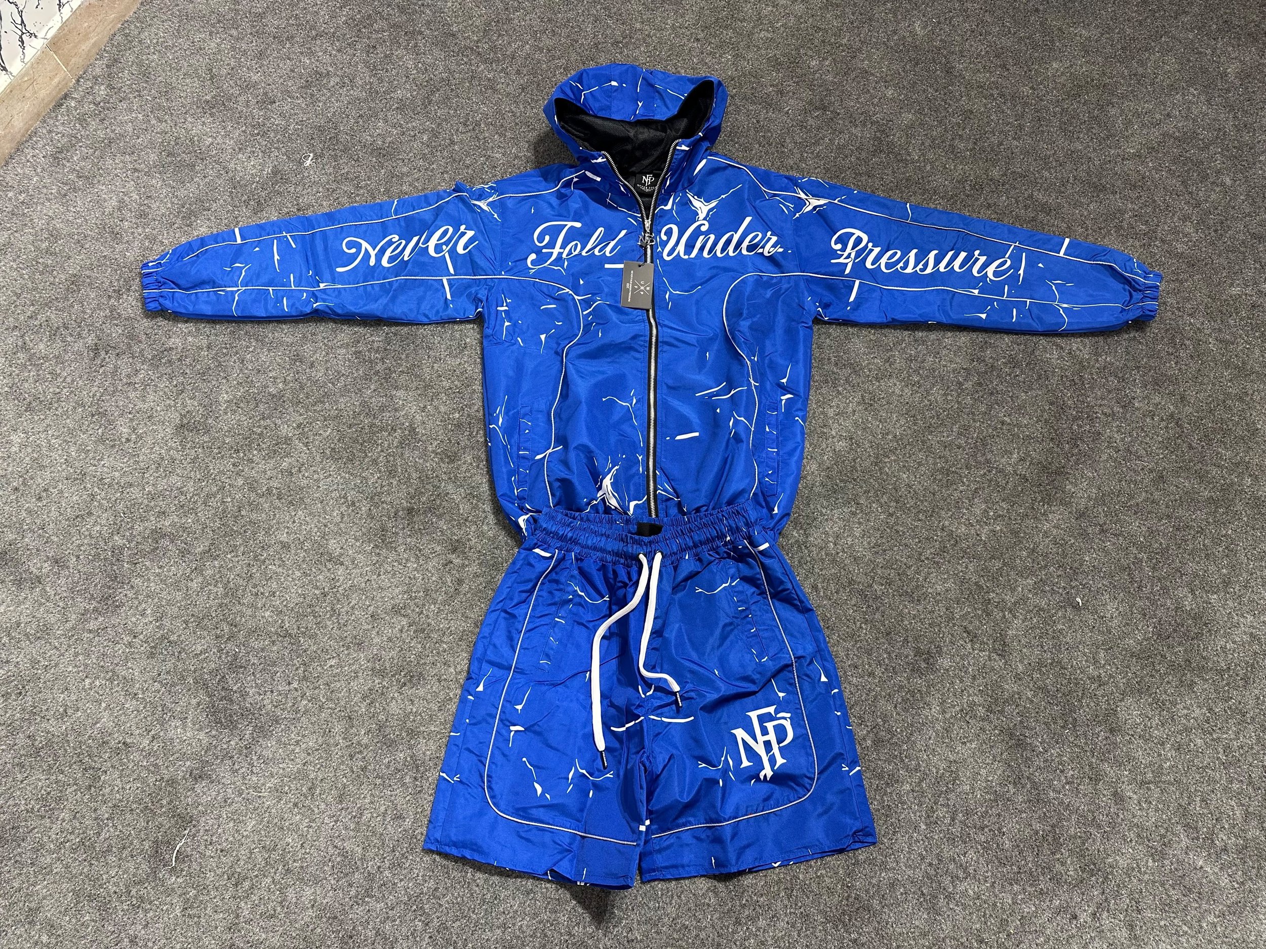 Royal Blue Cracked Tracksuit