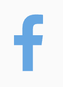 Facebook logo in blue on a white background