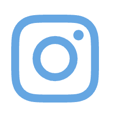 Instagram logo with a blue color scheme.