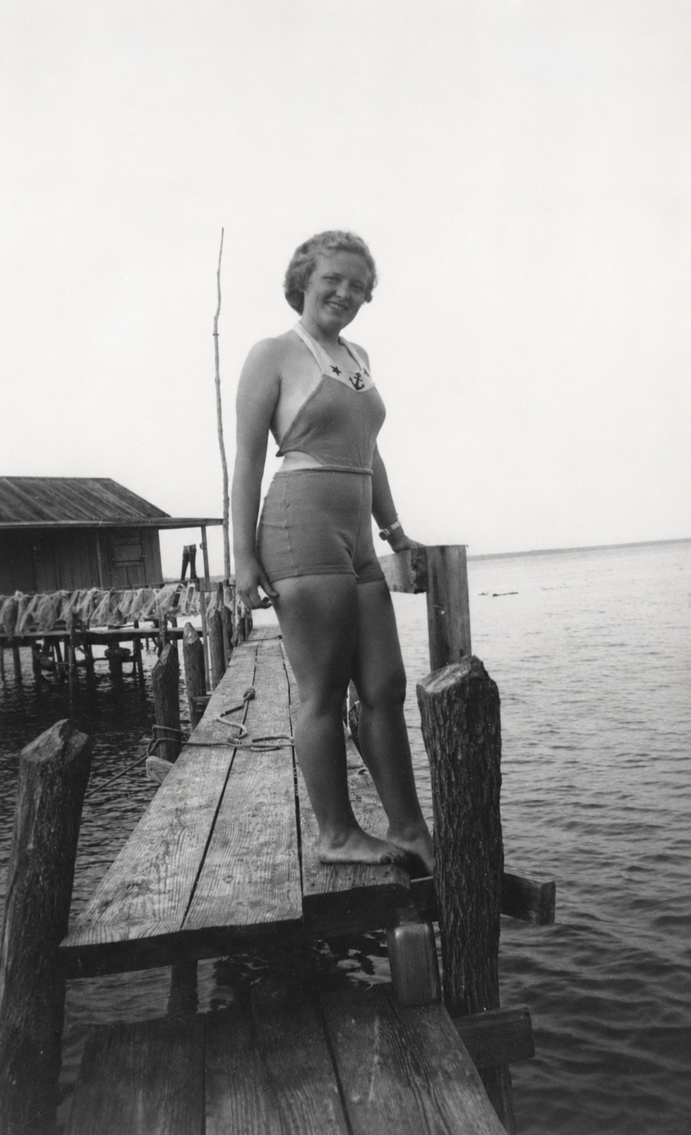 Vesta Davis Retro Blue Bikini Shrimp Camps Bogue Sound Carteret County