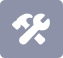 Icon of a wrench and screwdriver crossed over each other