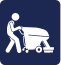 Person pushing a shopping cart.