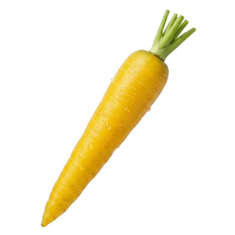 Fresh lemon-yellow carrots