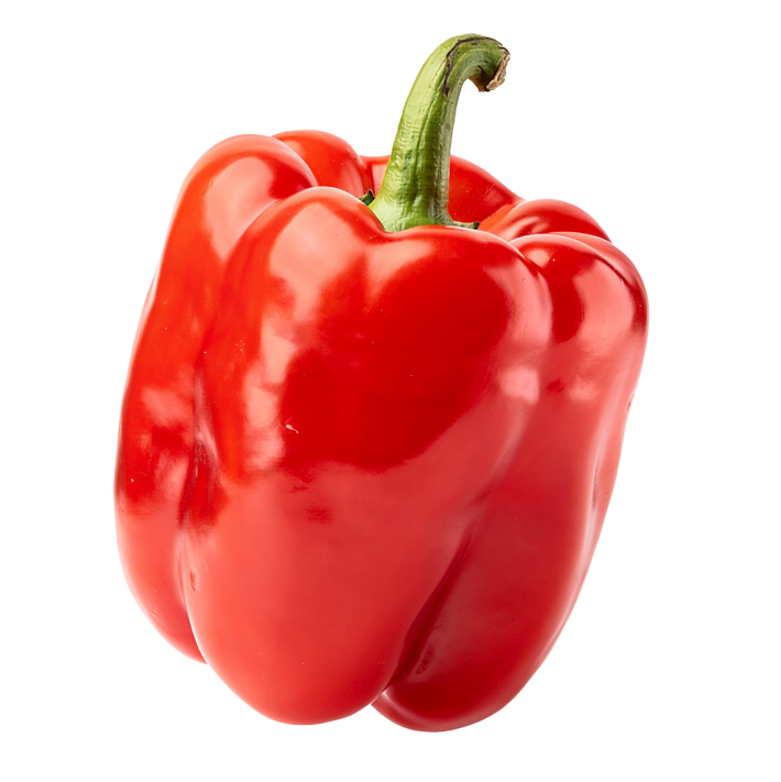 Fresh red California bell peppers