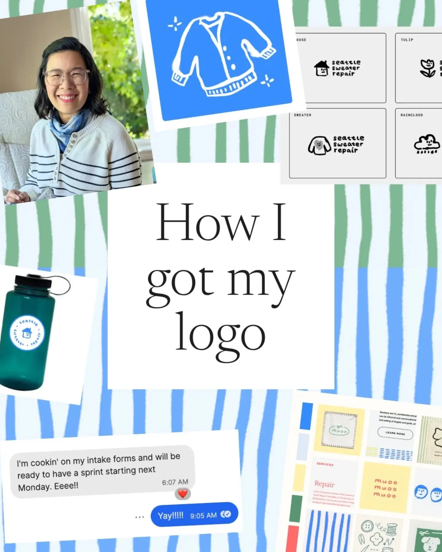 😍 How I got my logo....and a brand consultation...and a ✨ beautiful website ✨ too.

Madeleine (@madeleine_jubilee_saito) was soo easy to work with. 

It felt deeply caring to have someone listen to the story of Seattle Sweater Repair and pay close a