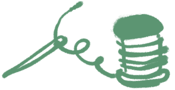 Illustration of a needle and thread