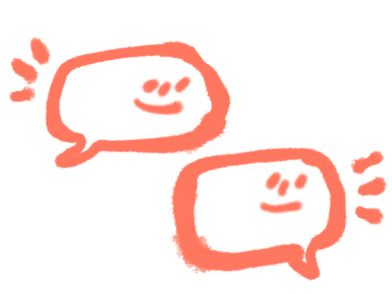 Illustration of a text conversation