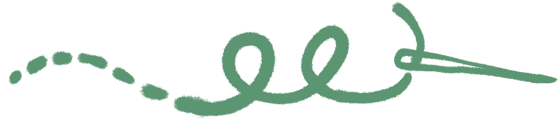 Illustration of needle and thread