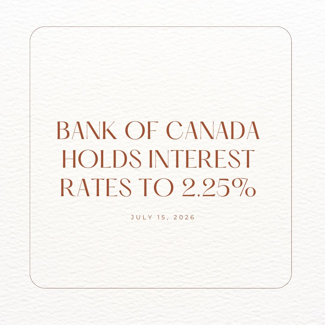 Bank of Canada holds the key interest rate at 2.25% for the sixth consecutive time.