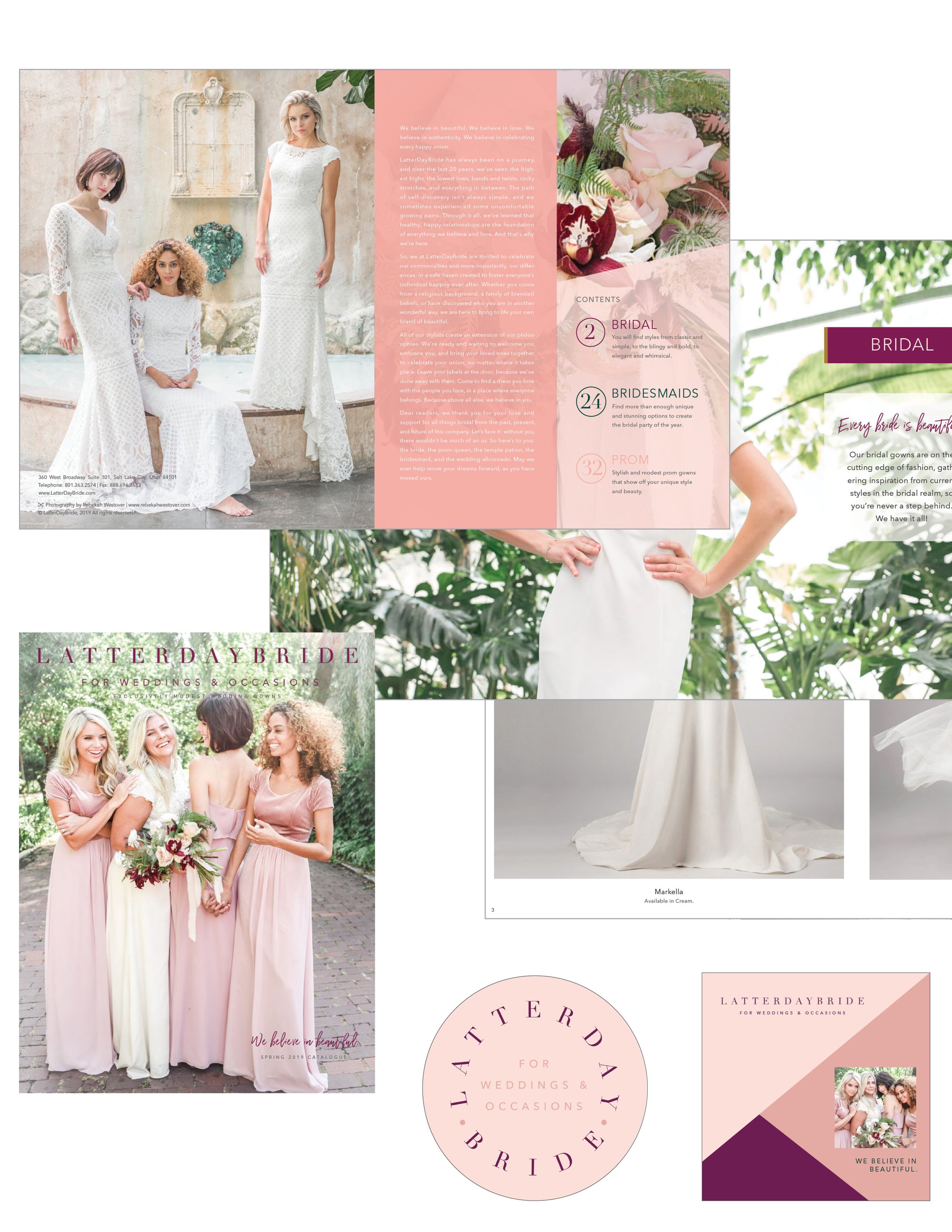 Bridal product catalog