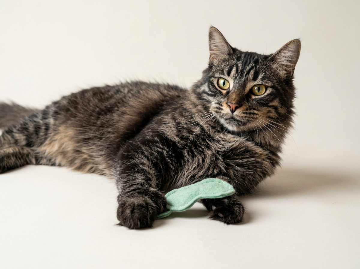 Handmade Felt Pea Pod Cat Toy