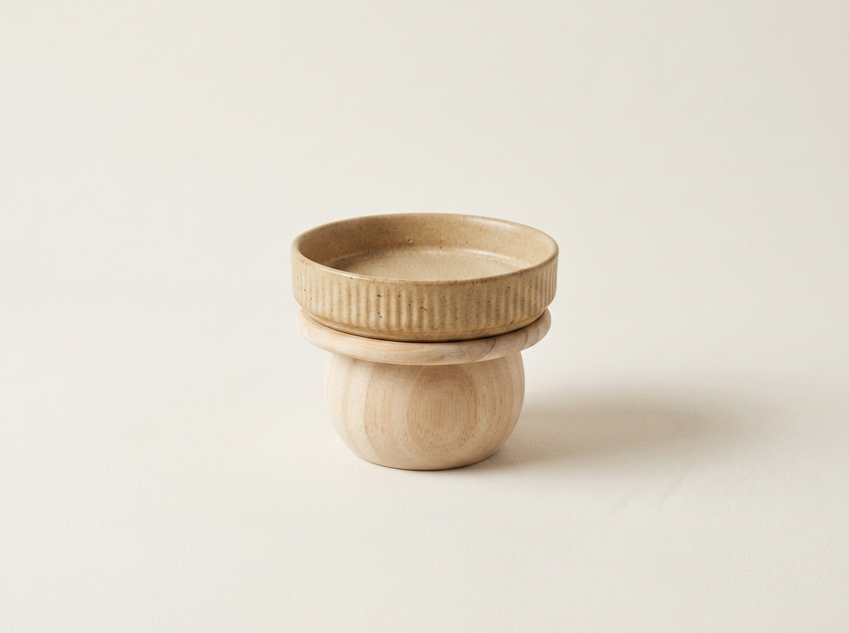 Handmade Wooden Cat Food Bowl Riser