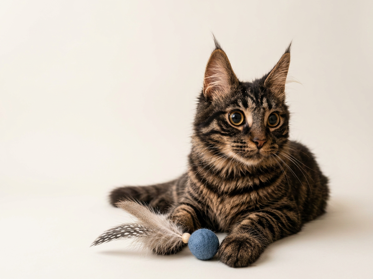 Feather Wool Ball Cat Toy Set