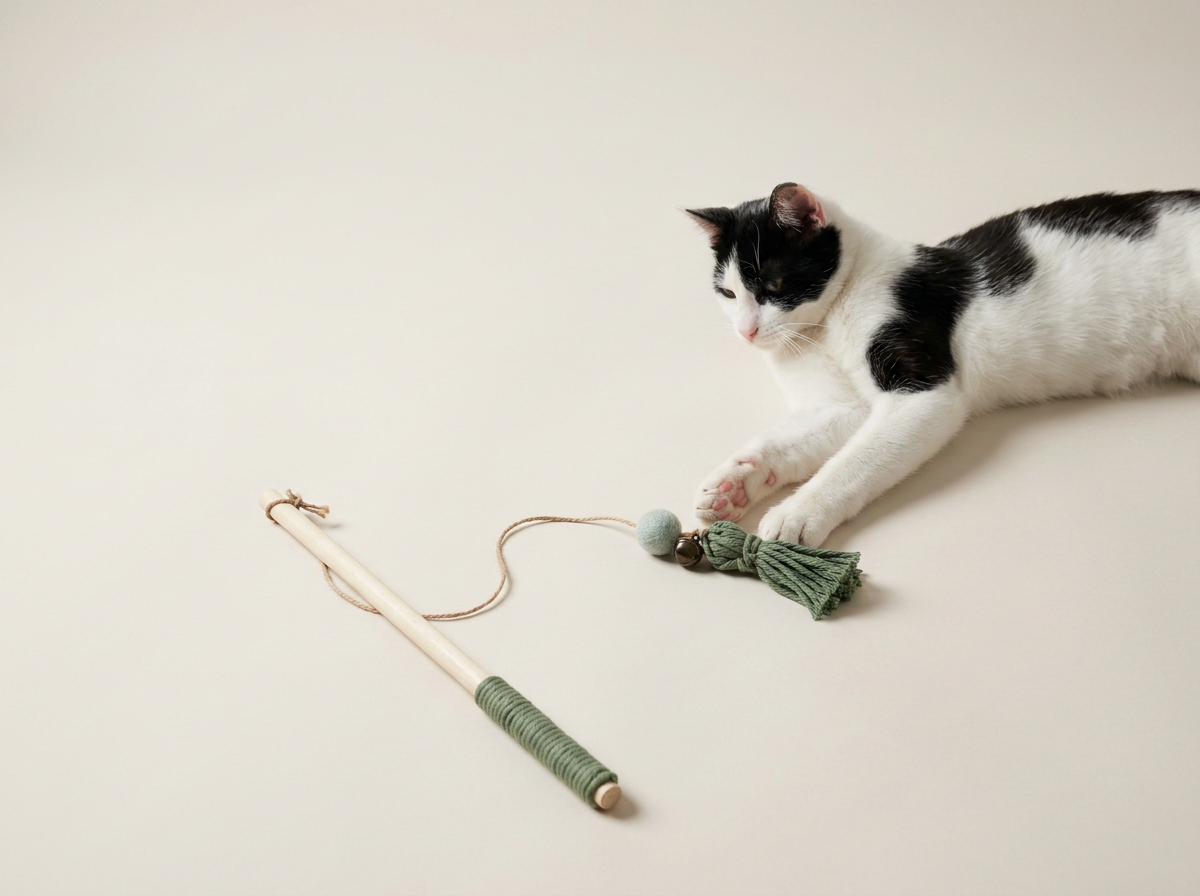 Macramé Cat Teaser Wand