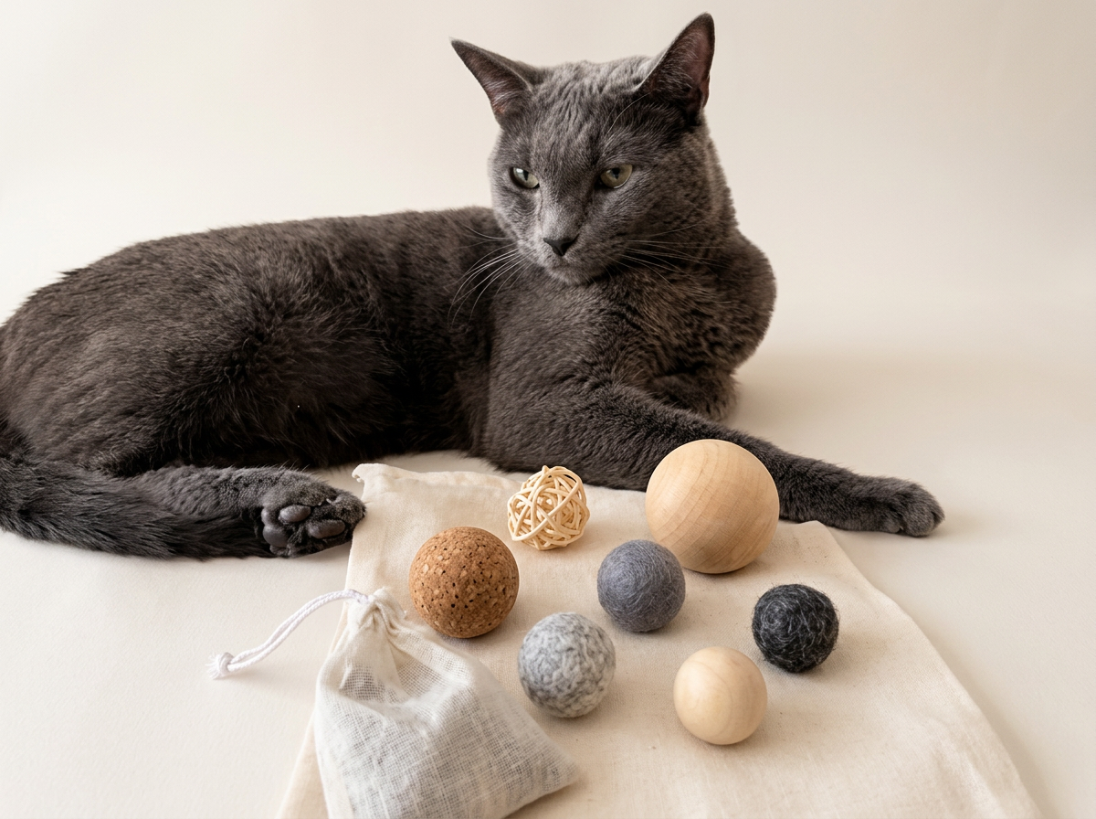 Natural Texture Cat Toys Set