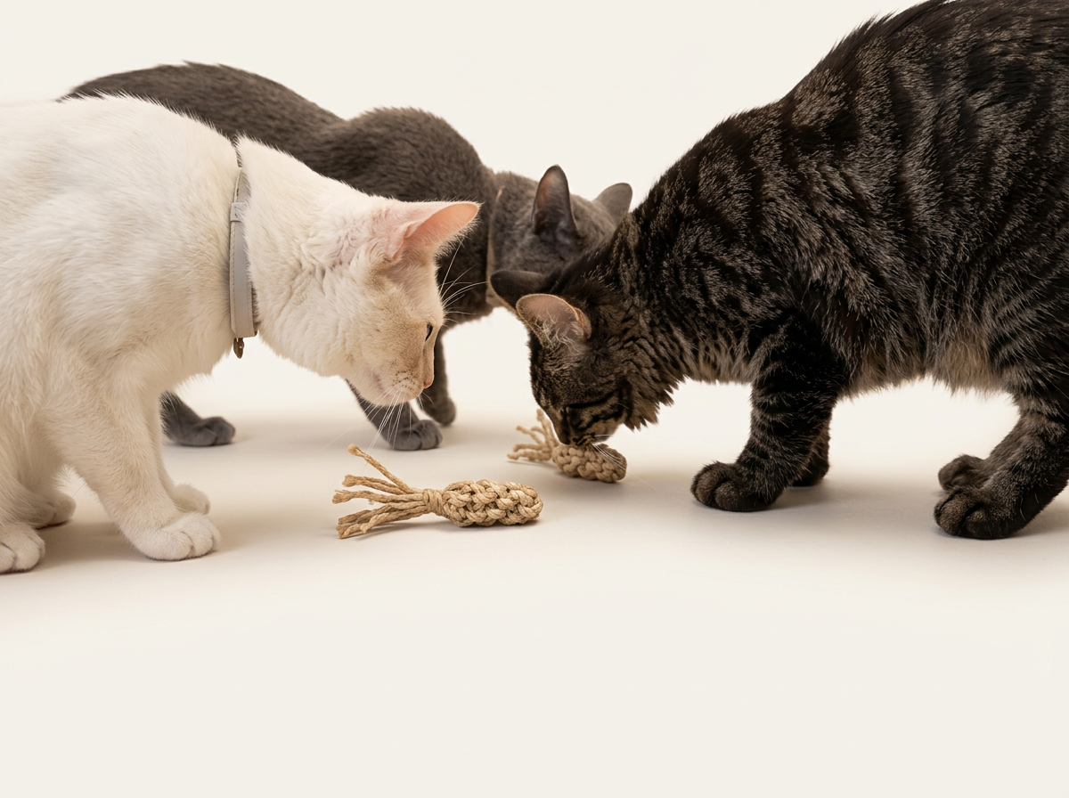 Natural Silvervine Jute Fish Cat Toy | Handmade Hemp Rope Toy