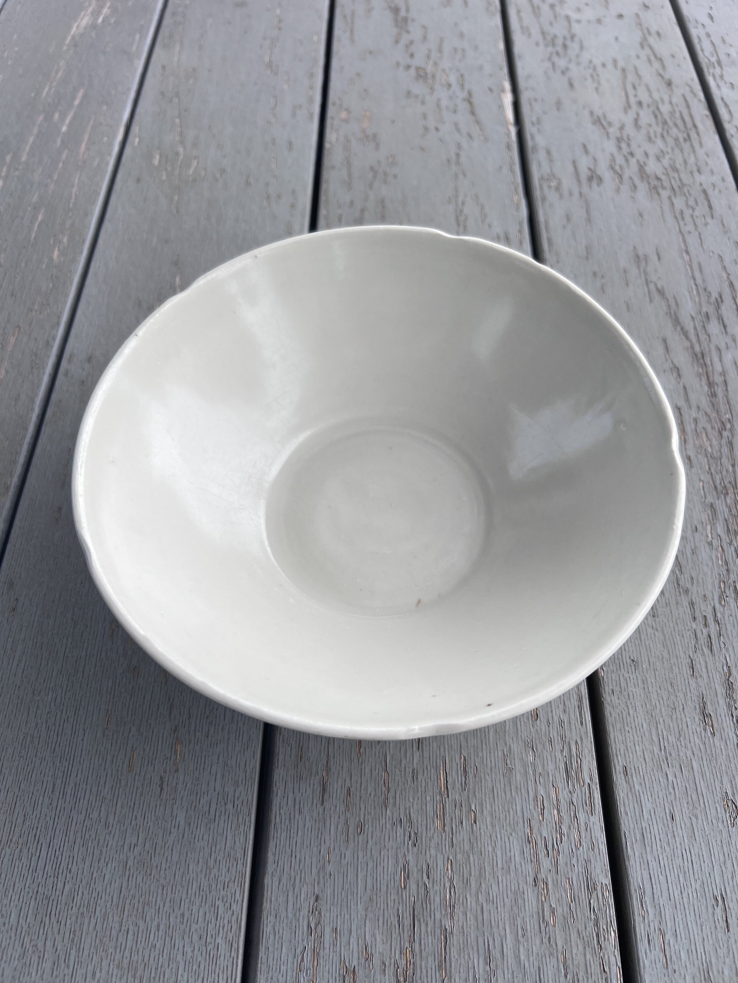 Chinese White Ware Five-Lobed Dish