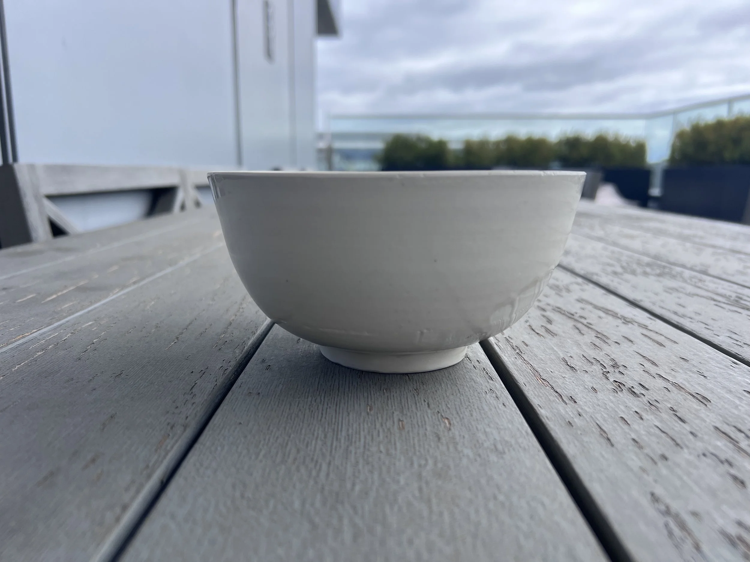 Chinese white-glazed bowl