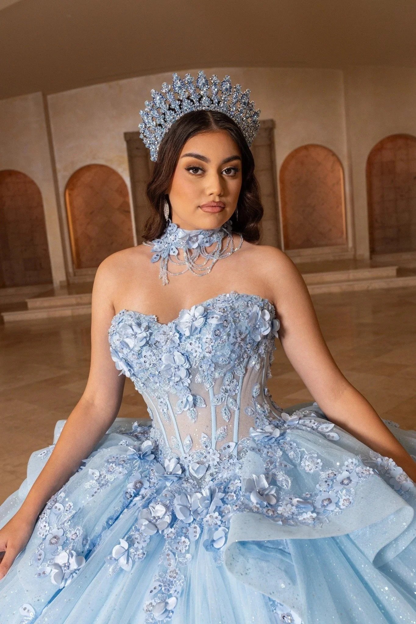 RACHEL ALLAN
Color: Powder Blue
Size: 8
Style #: RQ2241 