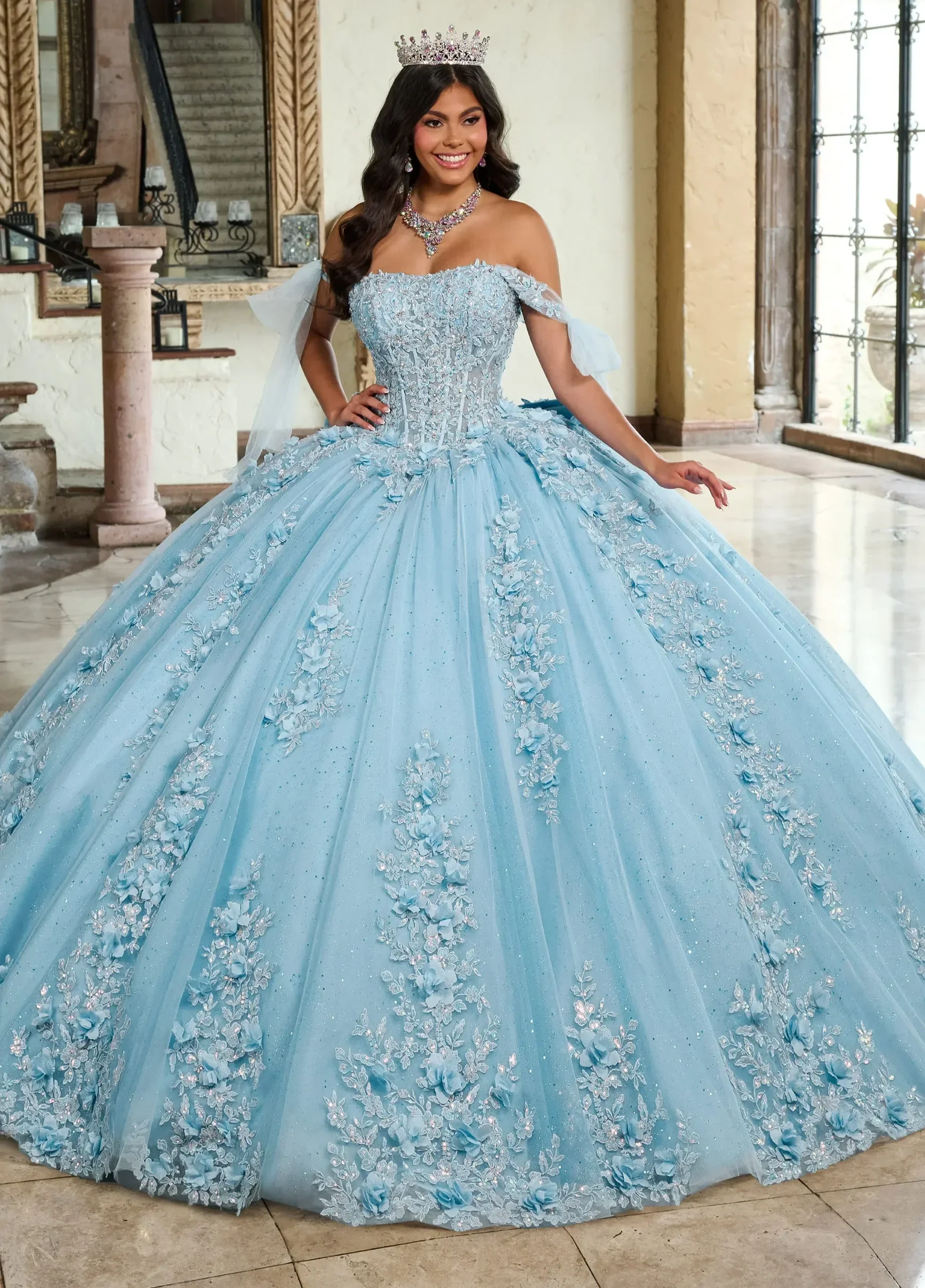RACHEL ALLAN 
Color: Sky Blue
Size: 8
Style #: RQ1132