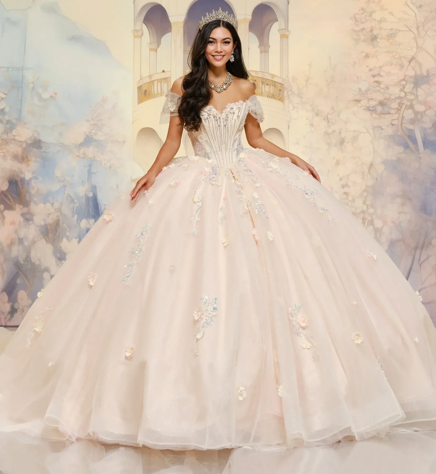 PRINCESA BY ARIANA VARA
Color: French vanilla 
Size: 8
Style #: PR30202