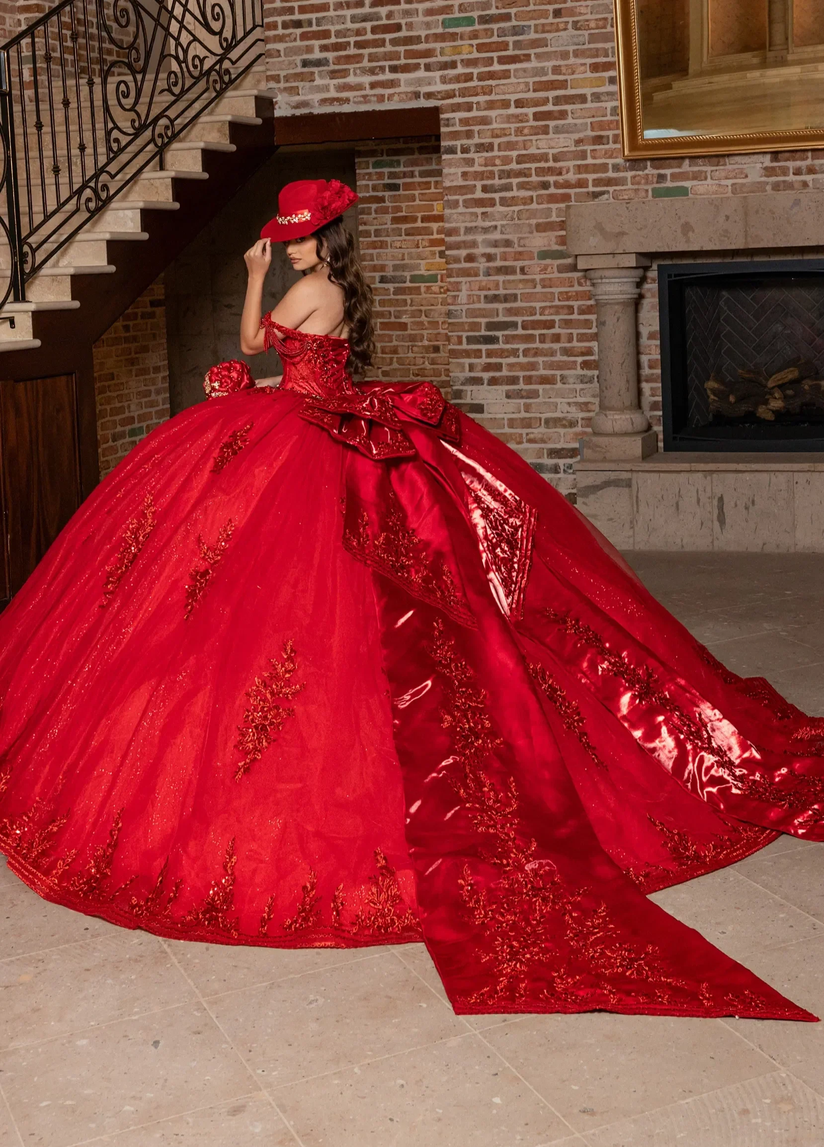 RACHEL ALLAN 
Color: Deep red
Size: 4
Style #: RQ1187