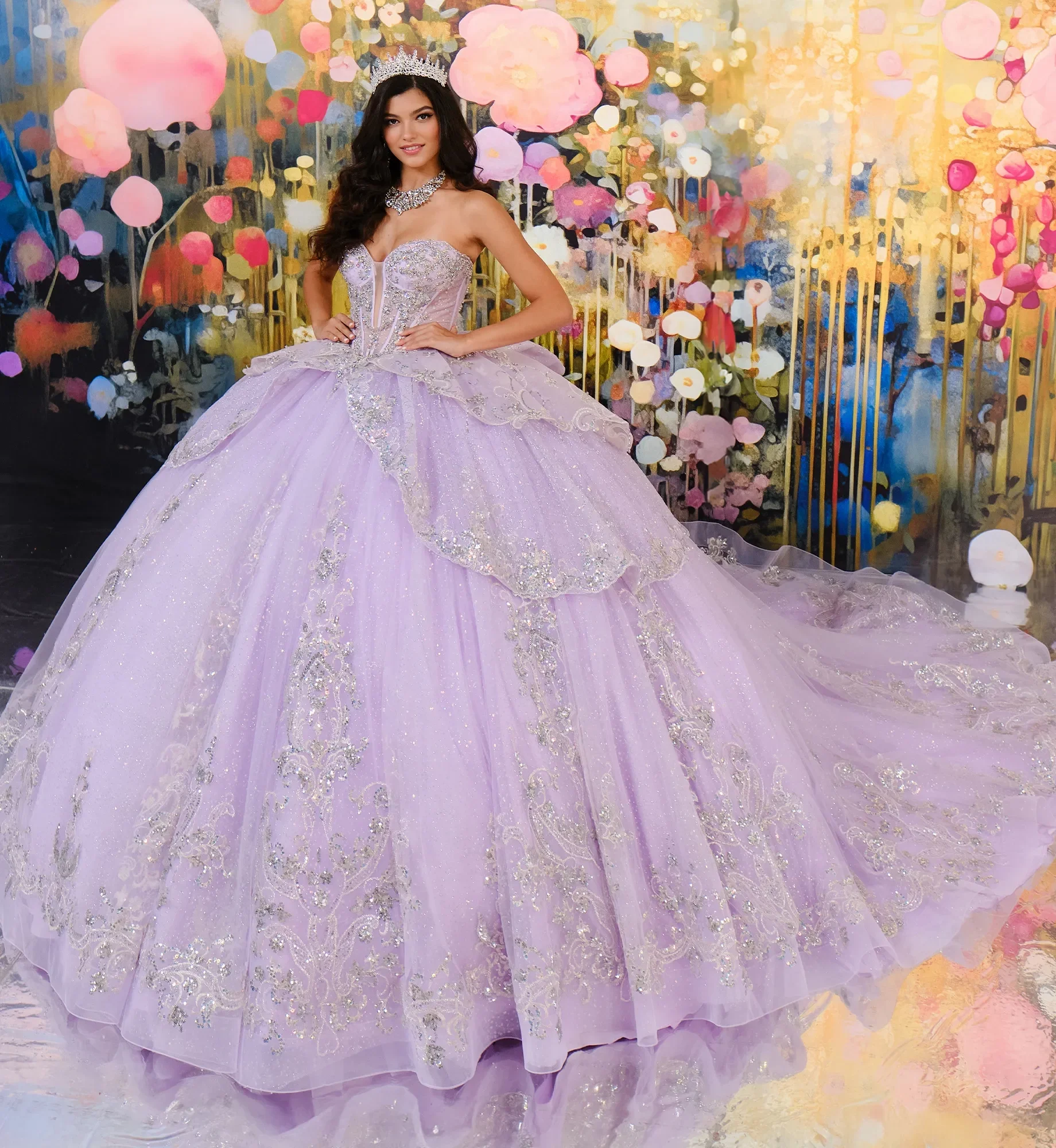 PRINCESA BY ARIANA VARA
Color: Lilac/silver
Size: 4
Style #: PR30196