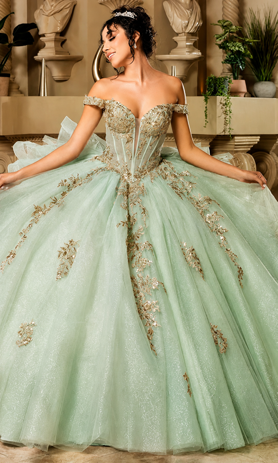 LAYLA K
Color: Sage 
Size: 12
Style #: LK272