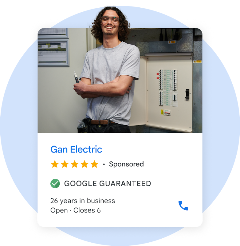 A local trade business being advertised via Local Service Ads on Google.