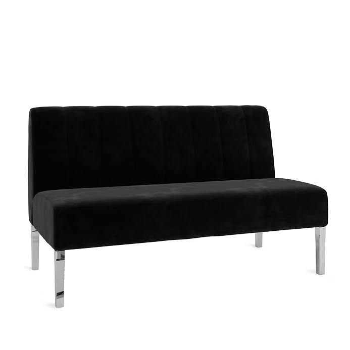 Kincaid Black Leather Love Seat