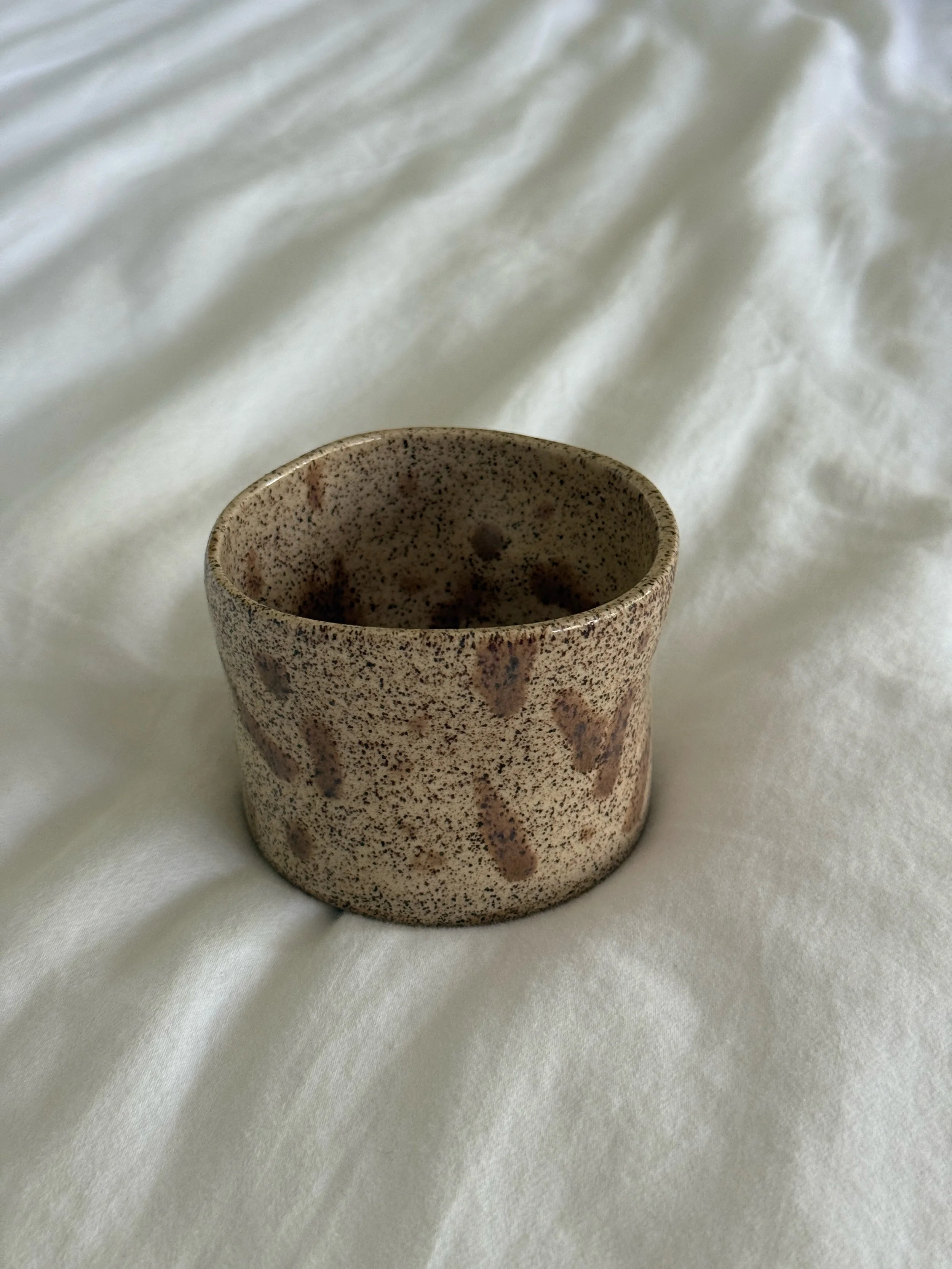 Speckled Mug with Chocolate Splatter