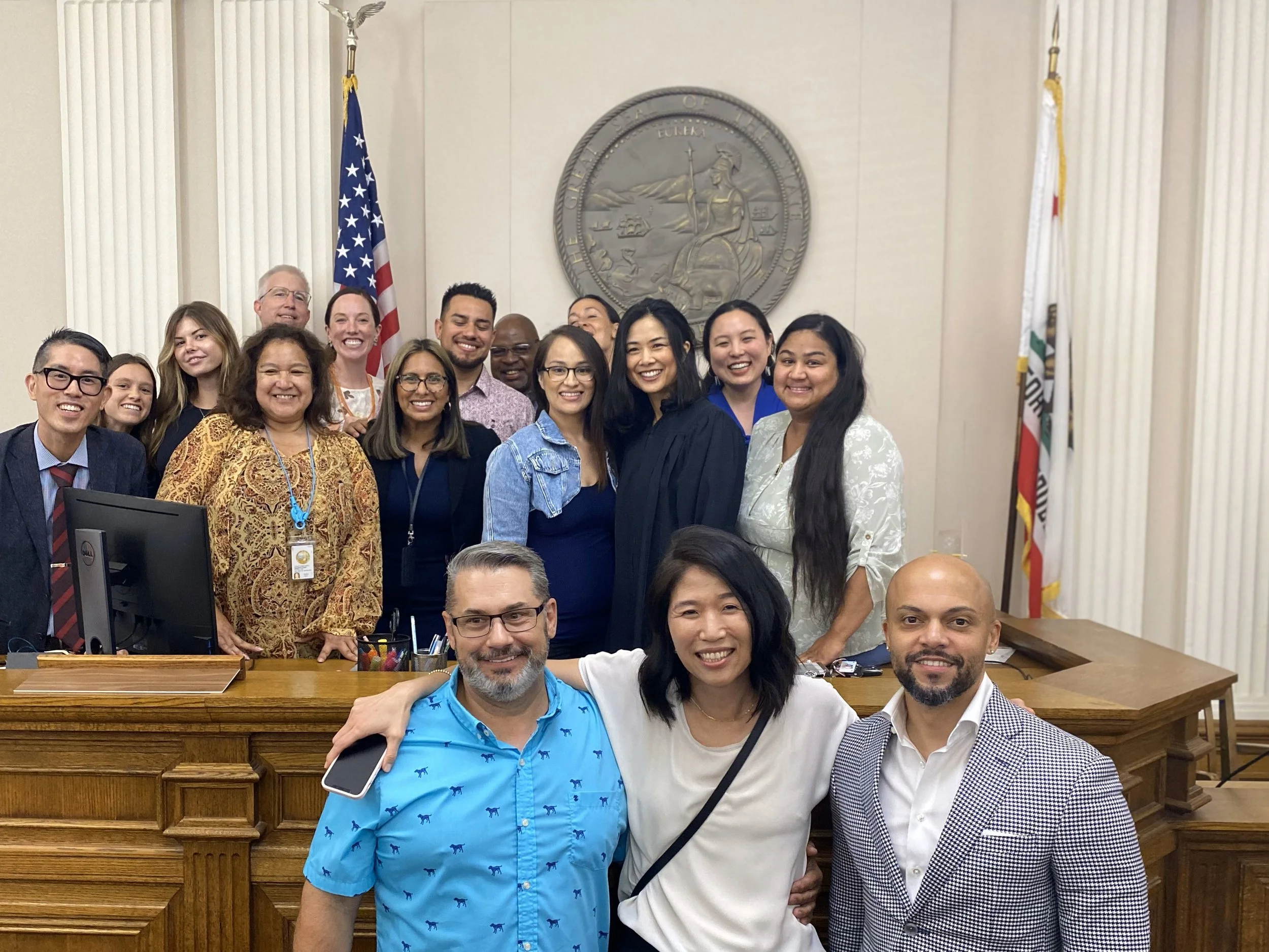 Group photo at Cynthia Chen's swearing-in ceremony at Santa Clara County Superior Court
