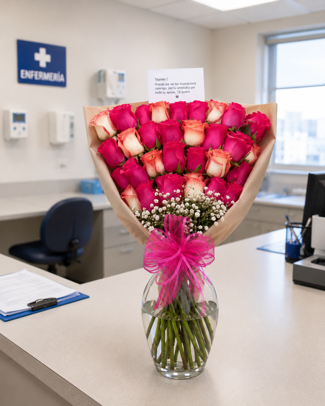 sorpresa-oficina-ramo-rosas-fucsia-florero-ipiales.png
