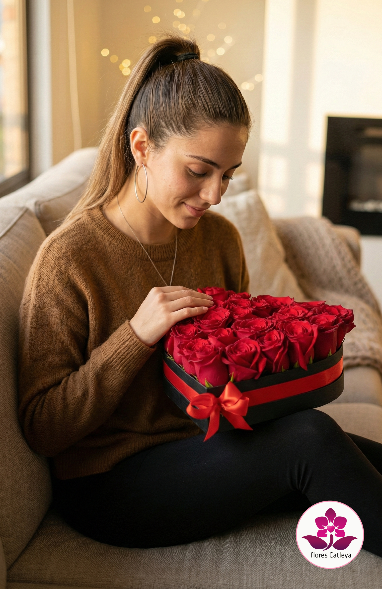Caja de Rosas Corazón "Amor Eterno"