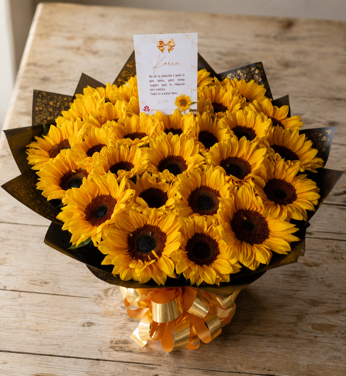 Ramo Buchón "Radiante" de Girasoles