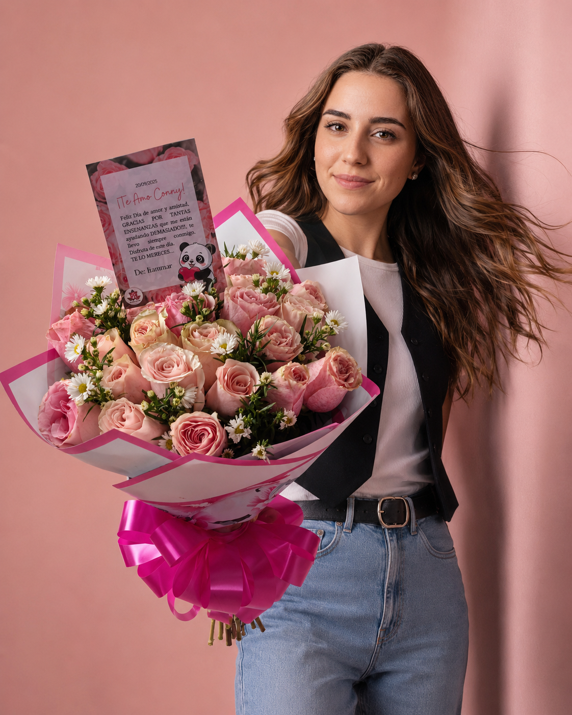 Bouquet Aura Velat - Ramo de Rosas Rosadas
