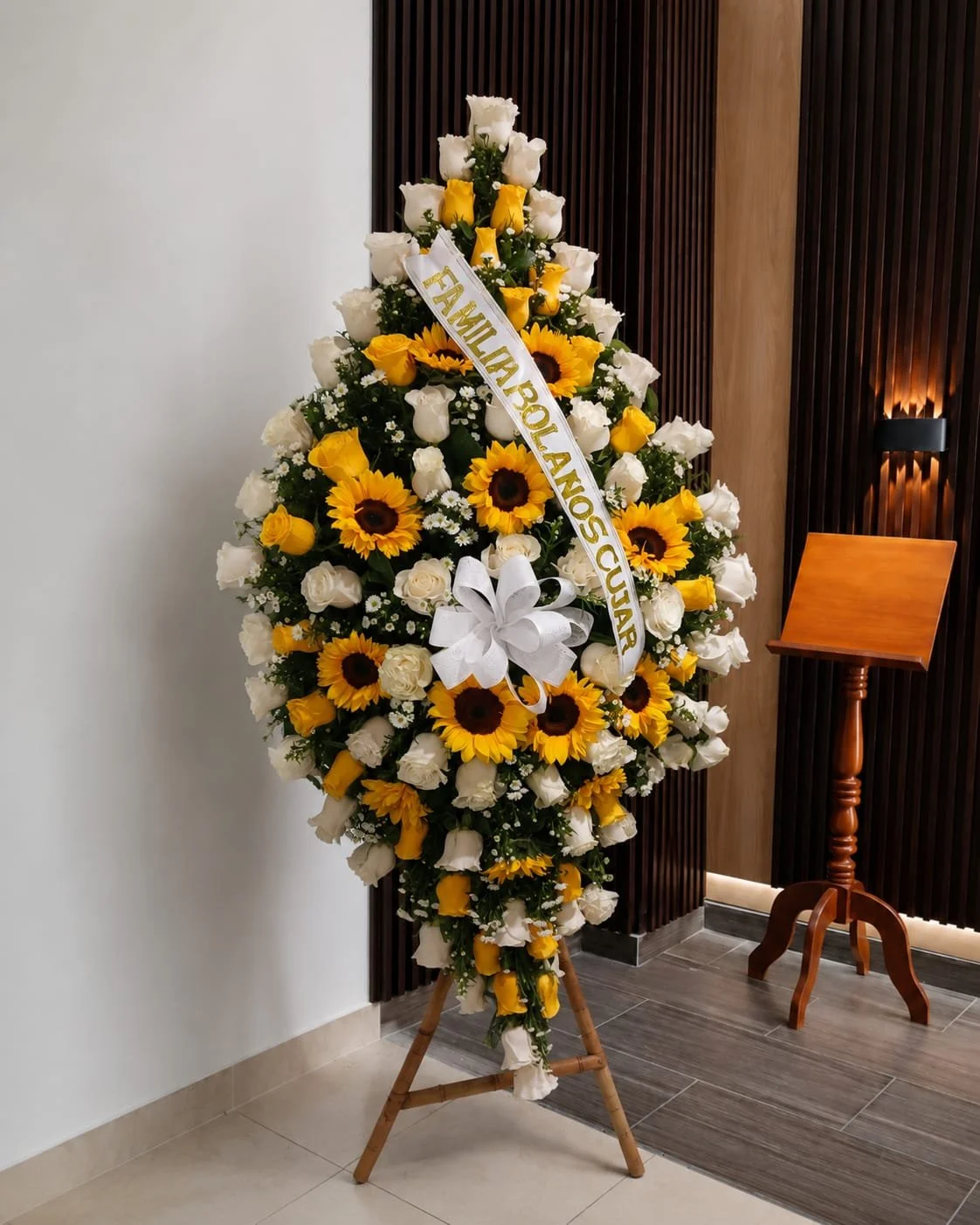 Pedestal Resplandor y Paz: Un tributo lleno de luz y esperanza. La combinación perfecta para expresar tus condolencias de la forma más sincera.