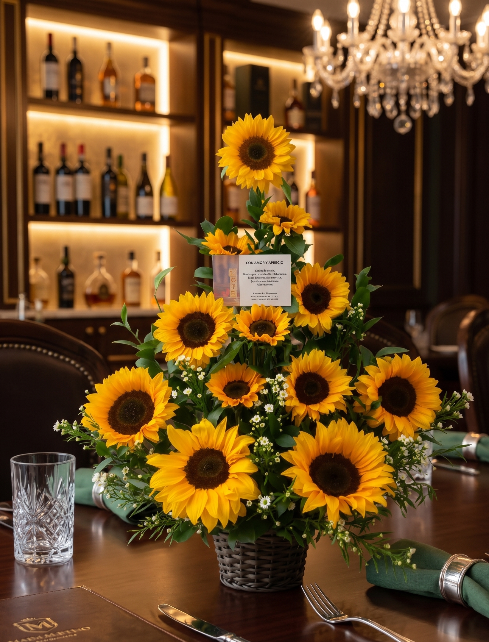 Canasto de Girasoles "Vital Gold"