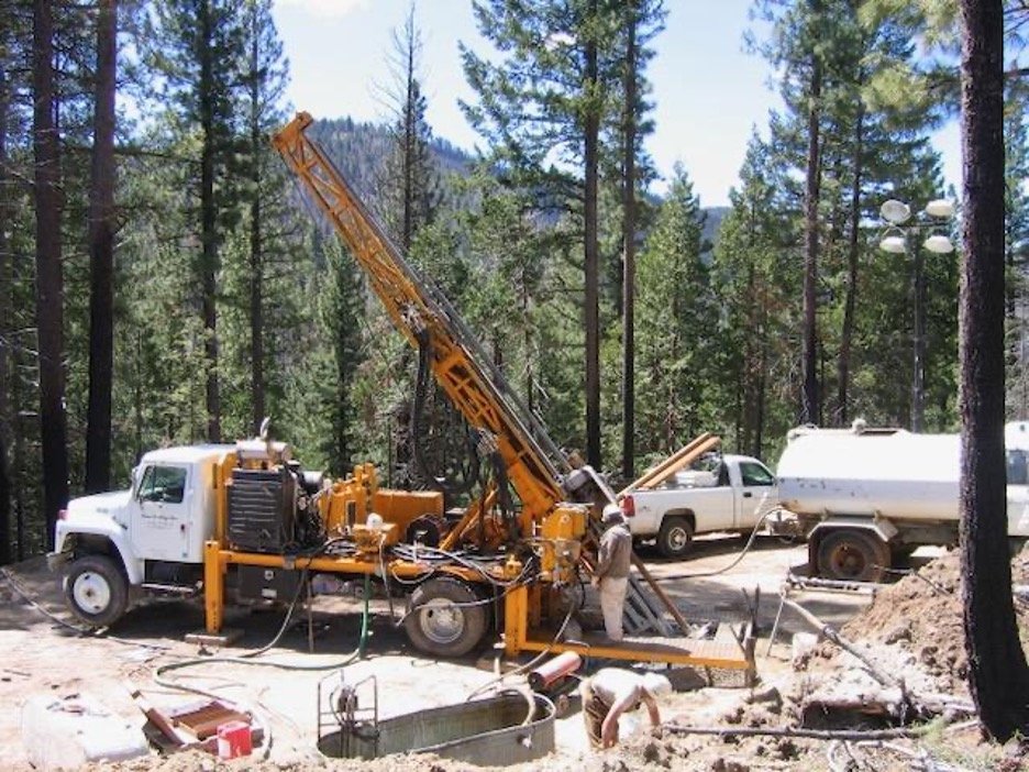 Drilling at the outcrop, Engels Mine, 2007
