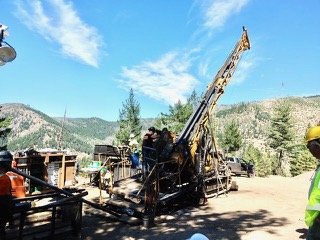 Drilling at Superior Hole S21-7, July 14, 2021