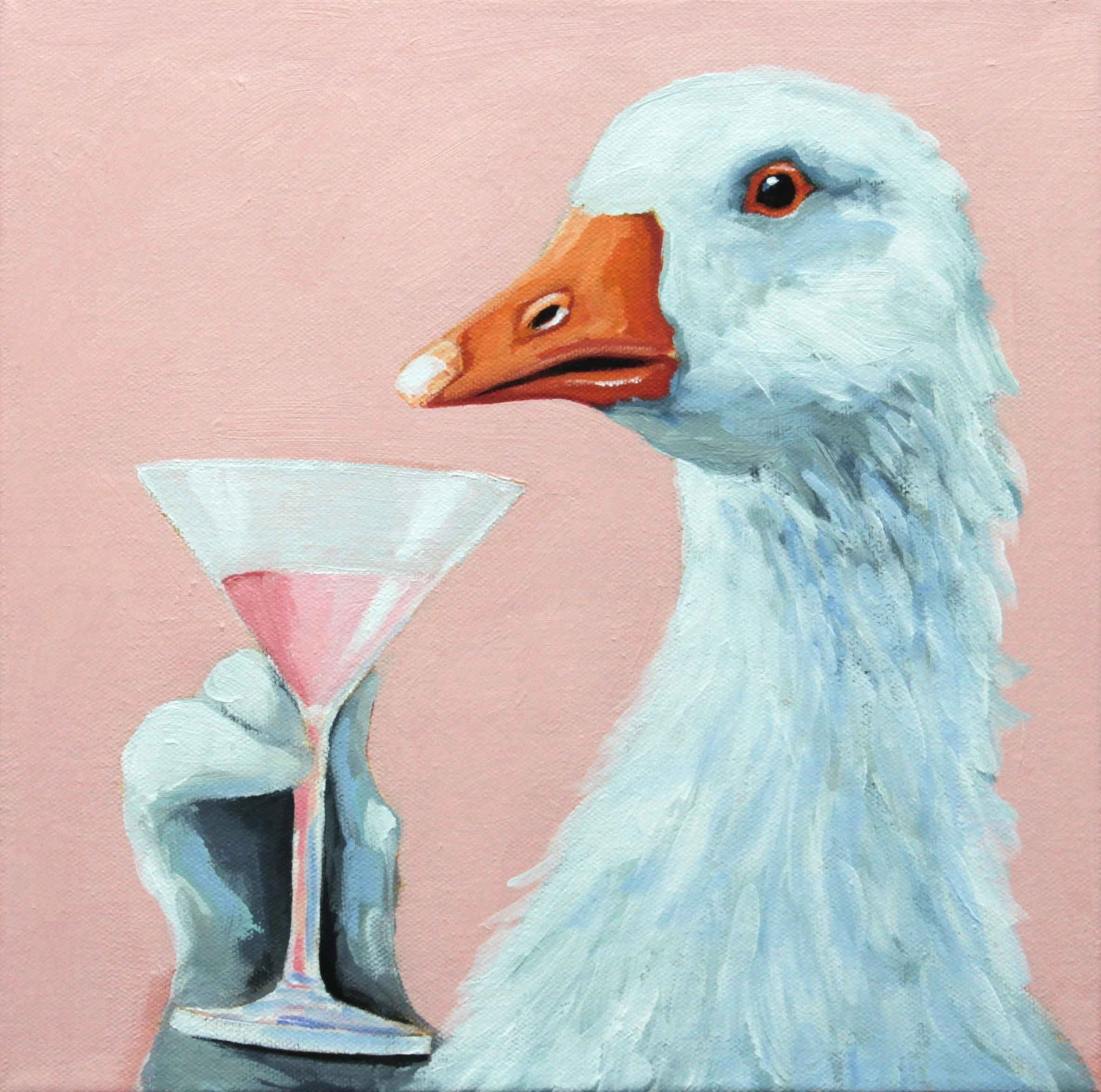 duck with pink martini.JPG