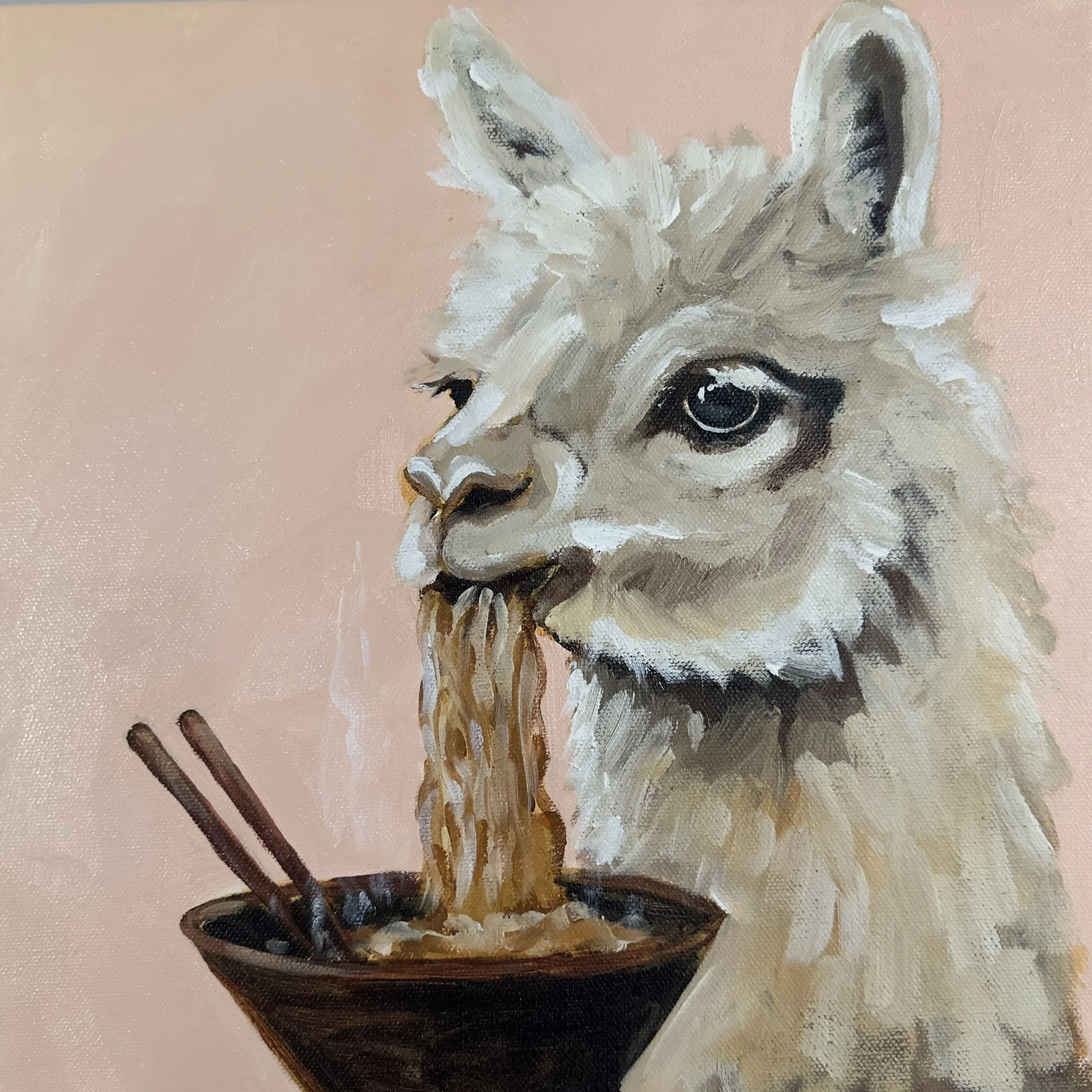 llama eating noodles.JPEG