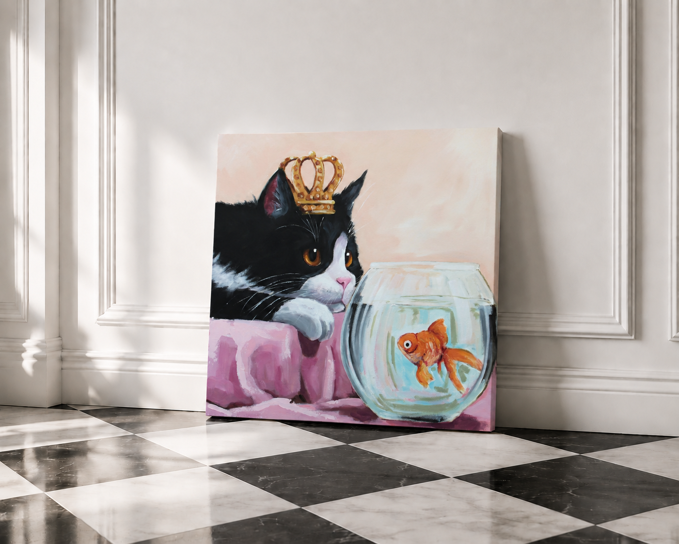 Ophelia and the Goldfish | 24x24"