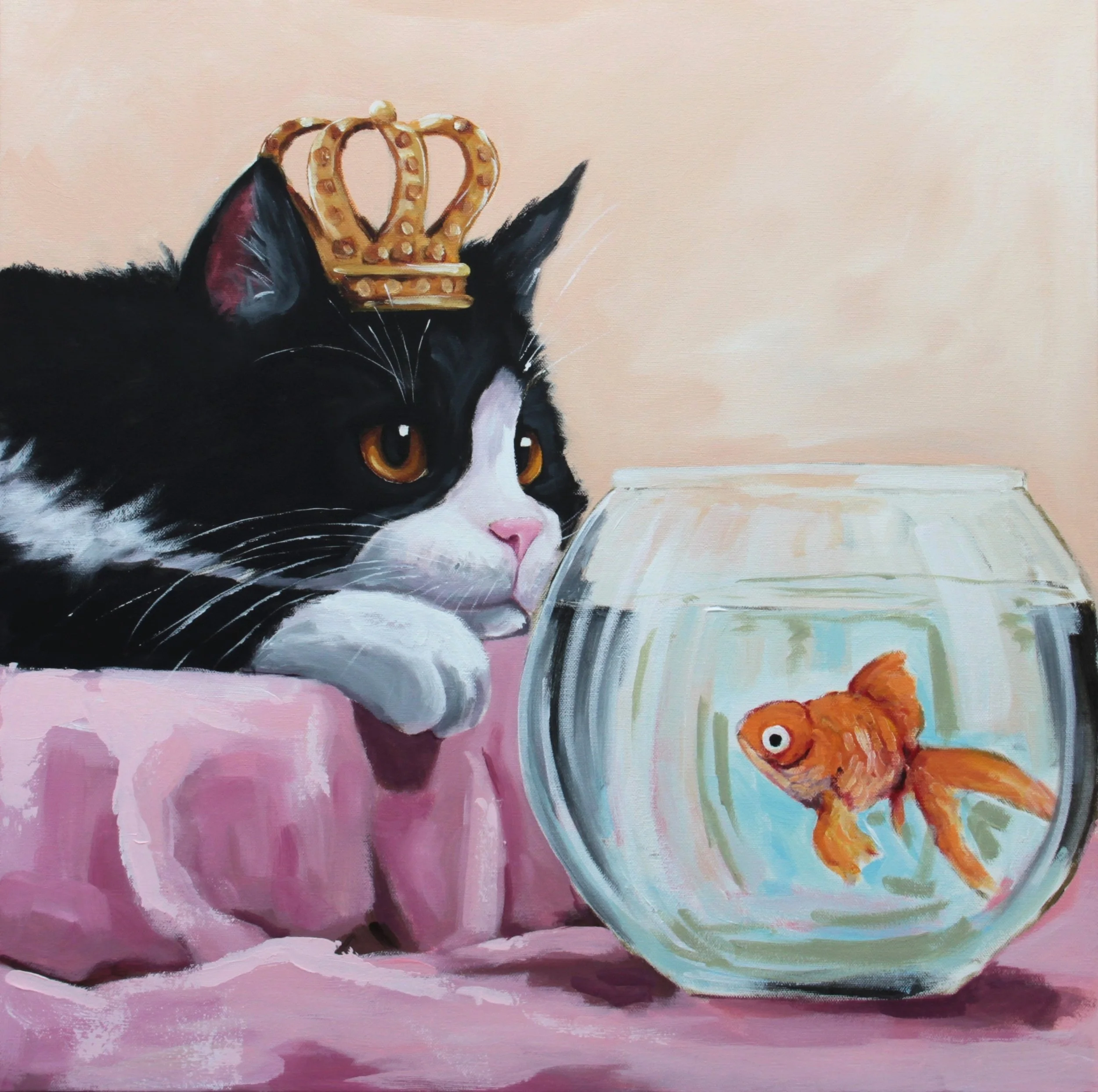 Ophelia and the Goldfish | 24x24"