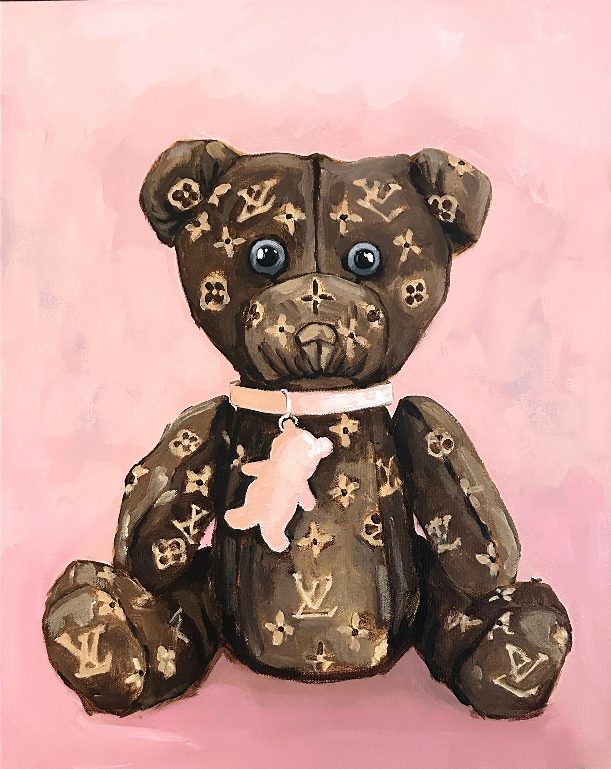 Teddy Painting | 20x16 Inches |FRAMED