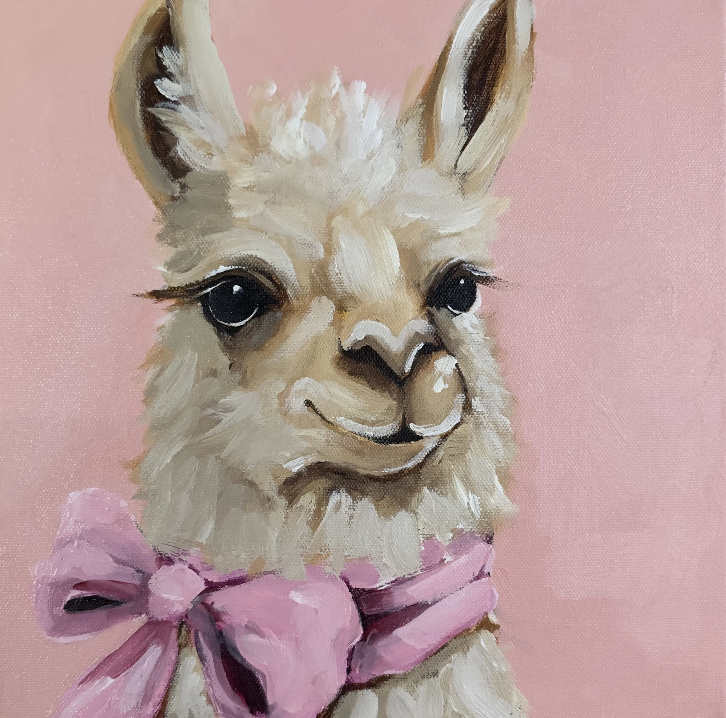 llama in a pink bow.JPEG
