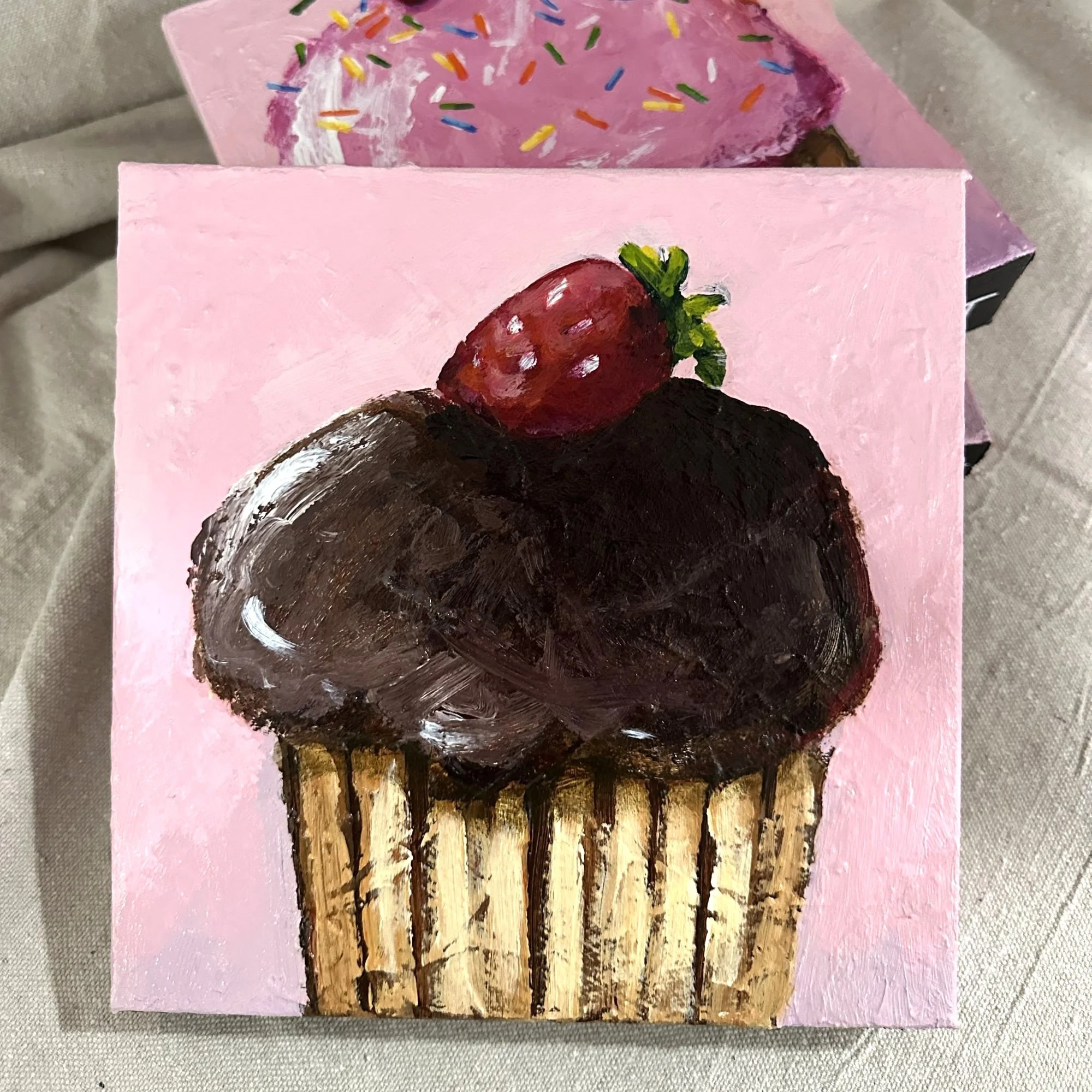 CUPCAKE | Strawberry Chocolate | 8x8"