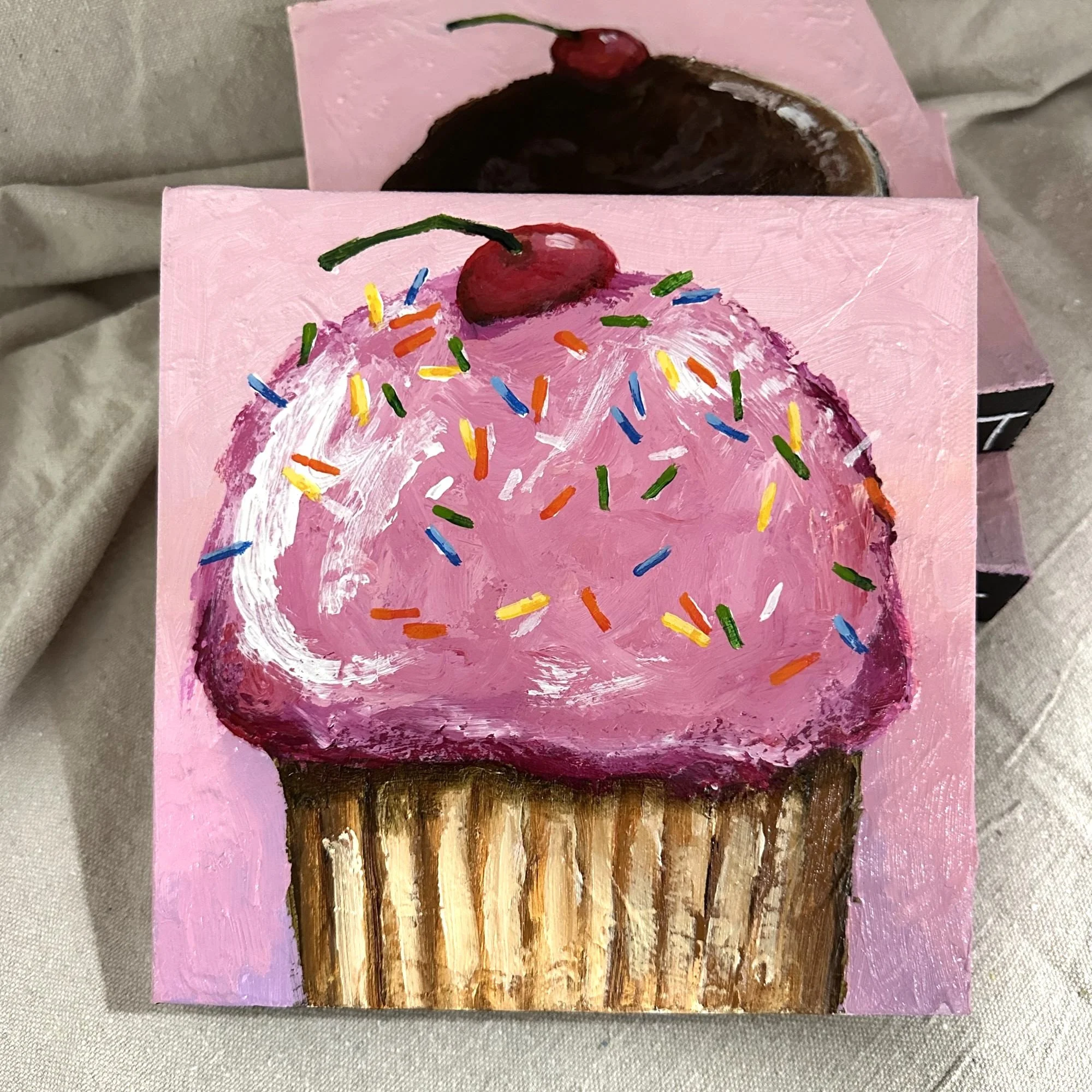CUPCAKE | Cherry Top | 8x8"